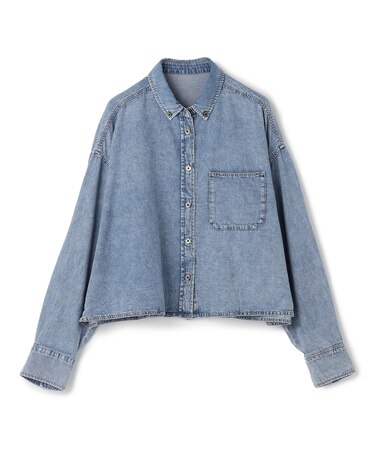 【UNFILO DENIM LIGHT】 クロップドシャツ