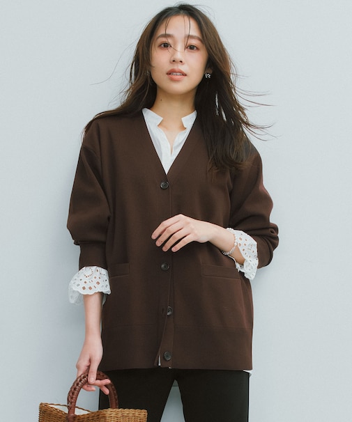 BEAUTY FORM KNIT Vカーディガン