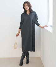 【WEB限定】マイビューティニット Vネックワンピース