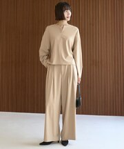 マイビューティ タックワイドパンツ