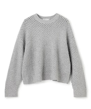 ふわふわニット メッシュプルオーバー