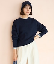ふわふわニット メッシュプルオーバー