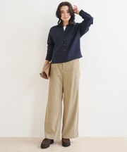 ストレッチコーデュロイ ワイドパンツ