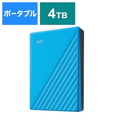 WESTERN DIGITAL　USB 3.1 Gen 1(USB 3.0)/2.0対応 ポータブルHDD WD My Passport 4TB WDBPKJ0040BBLJESN