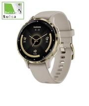 GARMIN　GPSスマートウォッチ Venu 3S Suica対応 French Gray / Cream Gold 0100278542