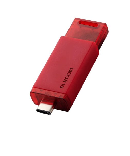 エレコム　外付けSSD 500GB USB3.2 Gen2 読込最大1000MB/秒 ポータブルSSD ( PS5 PS4 mac Windows iPad iPhone Android 等対応 ) レッド ESDESK0500GRD