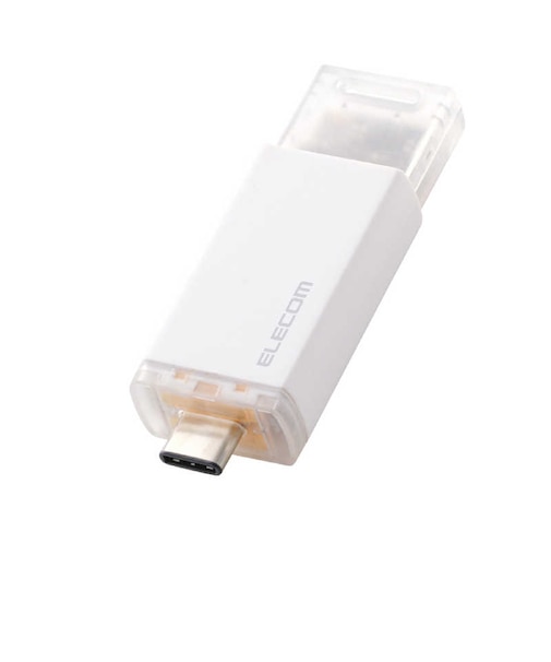 エレコム　外付けSSD 500GB USB3.2 Gen2 読込最大1000MB/秒 ポータブルSSD ( PS5 PS4 mac Windows iPad iPhone Android 等対応 ) ホワイト ESDESK0500GWH