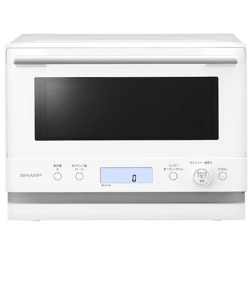 シャープ　オーブンレンジ 18L フラット PLAINLY らくチン1品 ホワイト REWF186W