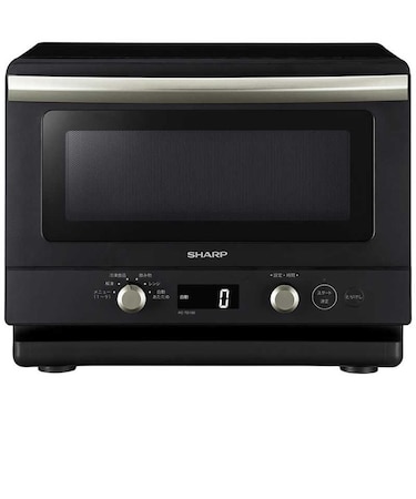 シャープ　電子レンジ 18L フラット らくチン１品 ヘルツフリー ブラック RETD186B