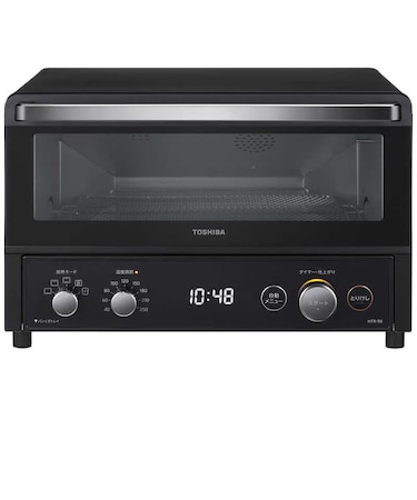 東芝　コンベクションオーブントースター 自動メニュー 1300W/食パン4枚 ブラック HTRR8K