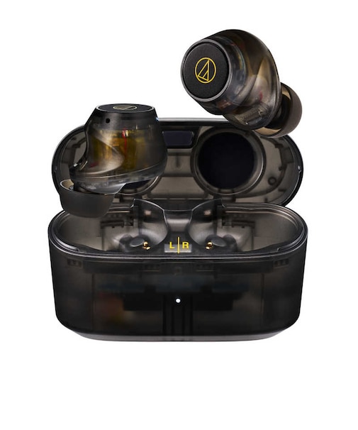 オーディオテクニカ　フルワイヤレスイヤホン スケルトン [ ノイズキャンセリング 対応 / Bluetooth 対応 ]  ATHCKS30TW+TBK