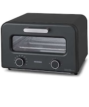 アイリスオーヤマ　オーブントースター スチームカーボントースター 1350W/食パン4枚 ブラック KSOT401B