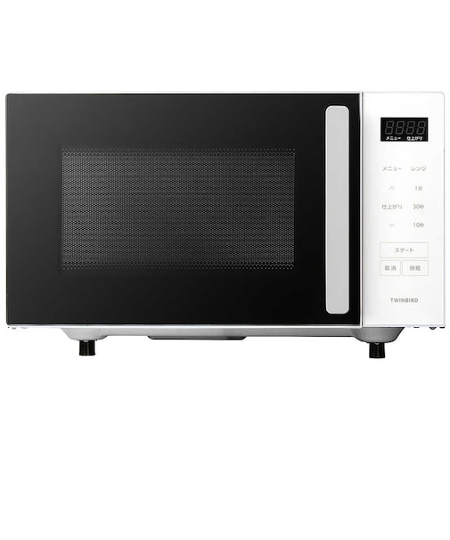 ツインバード　電子レンジ 23L フラット センサー付 ヘルツフリー(東日本・西日本対応) ホワイト DRF323