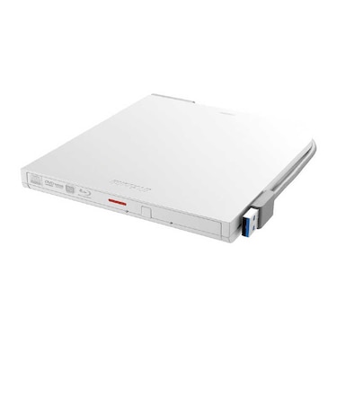 BUFFALO　ブルーレイドライブ 外付け 光学式 BD(Blu-ray) DVD CD ポータブル Mac/Win BDXL対応 BRXLPTV6U3WHB