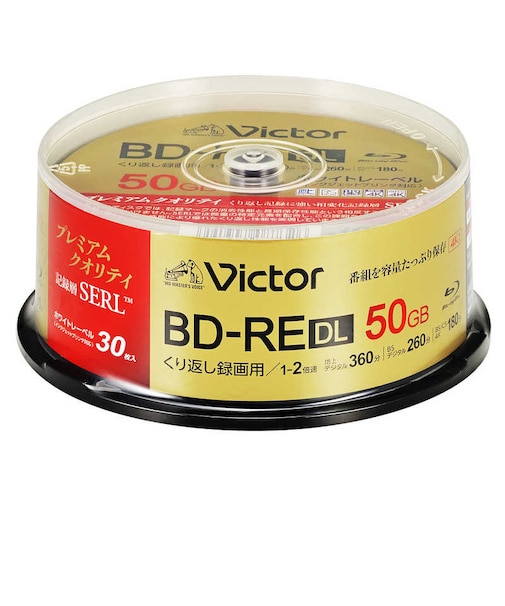 VERBATIMJAPAN　録画用BDRE DL Victor(ビクター) ［30枚 /50GB /インクジェットプリンター対応］ VBE260NP30SJ7