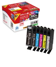 ジット リサイクルインク カートリッジ キャノン BCI-381XL+BCI-380XL 大容量 6色マルチパック対応 JITC3803816PXL