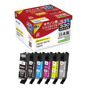 ジット　キヤノン：BCI-331＋330/6MP対応 リサイクルインクカートリッジ JIT-C3303316P