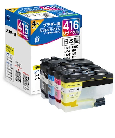 ジット　ブラザー：LC416シリーズ 対応 リサイクルインクカートリッジ JIT-B4164P