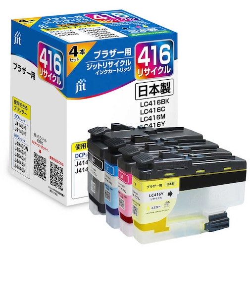 ジット　ブラザー：LC416シリーズ 対応 リサイクルインクカートリッジ JIT-B4164P
