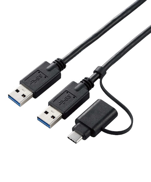エレコム　USB-C＋USB-A ⇔ USB-Aケーブル [転送 /1.5m /USB3.0] ブラック UCTV6BK