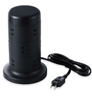 エレコム　タワータップ/縦型タップ/12個口/雷サージ付/2.0ｍ [2.0m /12個口 /スイッチ無 /5ポート] TTU021220BK