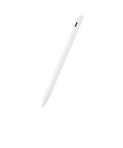 エレコム　タッチペン スタイラスペン 充電式 USB TypeC 充電 誤作動防止 磁気吸着 樹脂(POM)ペン先 D型 ペン先交換可(ペン先2個付属) ホワイト PTPACSTAP05XWH