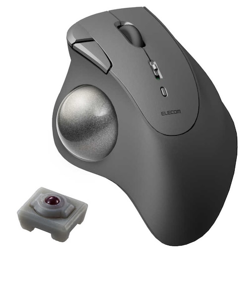エレコム　マウス トラックボール IST 人工ルビーモデル [IR LED /無線(ワイヤレス) /5ボタン /Bluetooth] ブラック MIT10BRBK