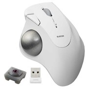 エレコム　マウス トラックボール IST 人工ルビーモデル [IR LED /無線(ワイヤレス) /5ボタン /USB] ホワイト MIT10DRWH
