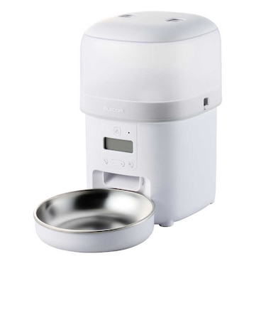 エレコム　ペット用タイマー式自動給餌器 コンパクトタイプ ホワイト PETAF05WH
