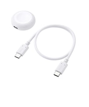 エレコム 充電ケーブル Apple正規認証品 Apple Watch充電器 USB-C 0.3m (AppleWatch Ultra2/SE 第2世代/Series 10/9/8/7等対応) ホワイト MPAAWCDFCQWH