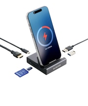 エレコム USB Type-C ドッキングステーション 6in1 充電スタンド PD対応 ( iPhone Android スマホ Nintendo Switch など 充電 & 大画面出力 ) グレー DSTP060BPGY
