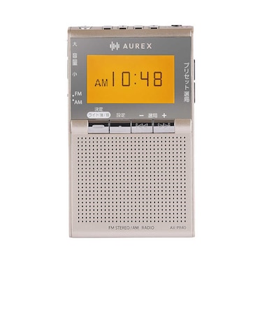東芝　携帯ラジオ AUREX ［ワイドFM対応 / AM/FM］ サテンゴールド AXPR40N