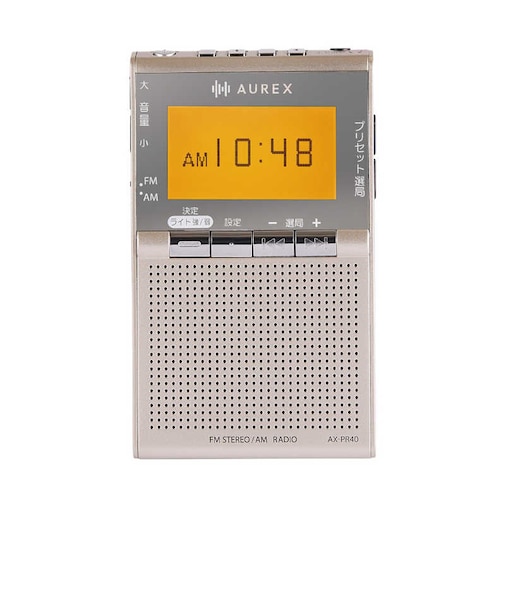 東芝　携帯ラジオ AUREX ［ワイドFM対応 / AM/FM］ サテンゴールド AXPR40N