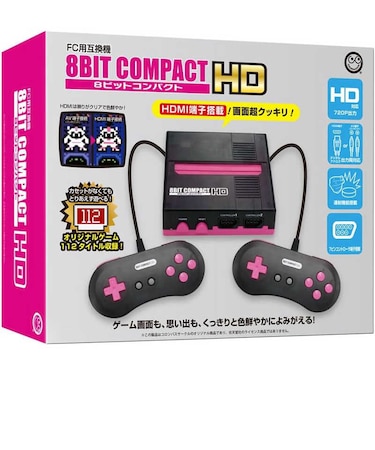 コロンバスサークル 8ビットコンパクト HD(FC用互換機) クリアブラック&ピンク 8ビットコンパクトHD<br>★こちらの商品は人気商品のため、色違い・仕様違い等含め「一家族1台限り」でのご協力をお願いしております。