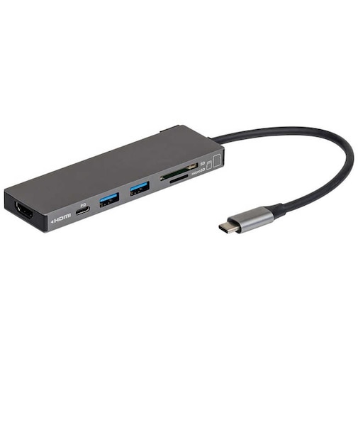 ナカバヤシ　PD対応 USBType-cアルミドッキングステーション 15cm (USB Power Delivery対応) UDC01SGY
