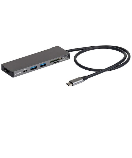 ナカバヤシ　PD対応 USBType-cアルミドッキングステーション 50cm (USB Power Delivery対応) UDC01LGY