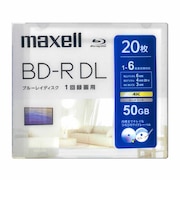 マクセル　録画用ブルーレイディスク BD-RDL 20枚入り maxell ［20枚 / 50GB / インクジェットプリンター対応］ BRV50WPH.20S