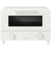 東芝　オーブントースター 1400W/食パン2枚 シンプル簡単操作 ミルキーホワイト HTRW5