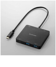 エレコム USBHUB3.1 Gen1 ドッキングステーション PD対応 TypePD100W対応 U3HCDC03BBK