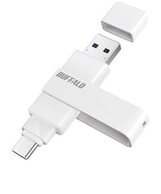 BUFFALO　USB3.2(Gen1)対応 Type-AC両対応 回転式USBメモリー ［128GB / USB TypeA＋USB TypeC / USB3.2 / 回転式］ RUF3ACR128GWC