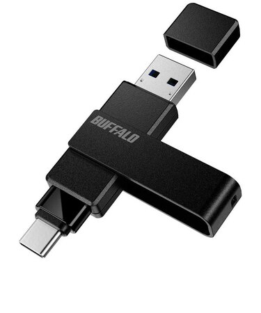 BUFFALO　USB3.2(Gen1)対応 Type-AC両対応 回転式USBメモリー ［256GB / USB TypeA＋USB TypeC / USB3.2 / 回転式］ RUF3ACR256GBC