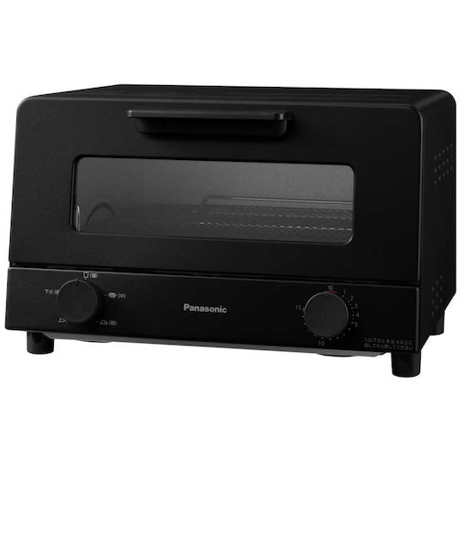 パナソニック　オーブントースター 1200W/食パン4枚 コンパクト ブラック NTD500