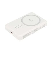 OWLTECH　モバイルバッテリー 5000mAh 準固体電池採用 マグネット式ワイヤレス充電 スマホリング搭載 USB Type-C入出力 ［USB Power Delivery対応 / 1ポート］ ホワイト OWLLPB5025MGWH