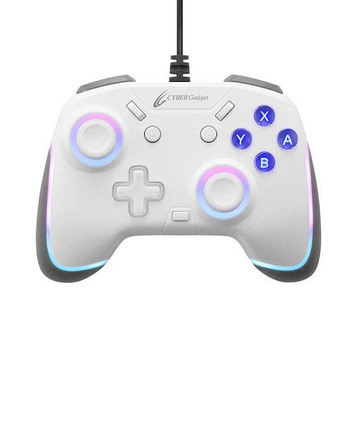 サイバーガジェット　CYBERゲーミングコントローラーミニHG有線タイプ ホワイト ［SWITCH/WindowsPC］ SWGMｺﾝﾄﾛｰﾗｰﾐﾆHGWH<br>★こちらの商品は人気商品のため、色違い・仕様違い等含め「一家族１台限り」でのご協力をお願いしております。