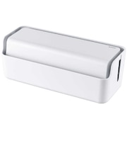 エレコム 多機能ケーブル収納ボックス スタンド付 大 EKCBOX004WH