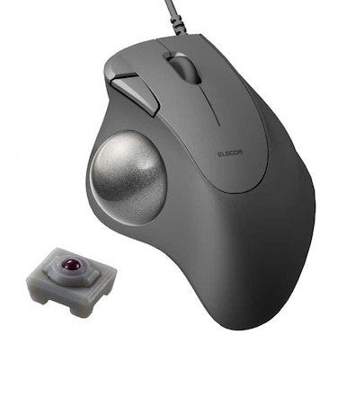 エレコム　マウス トラックボール IST 人工ルビーモデル [IR LED /有線 /5ボタン /USB] ブラック MIT10URBK