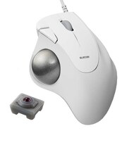 エレコム　マウス トラックボール IST 人工ルビーモデル [IR LED /有線 /5ボタン /USB] ホワイト MIT10URWH