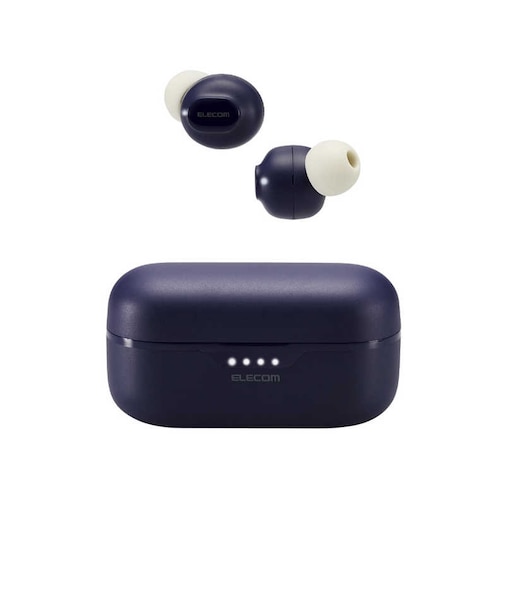 エレコム　Bluetoothイヤホン 完全ワイヤレスAAC対応低遅延モード ネイビー LBTTWS16NV