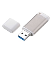 エレコム　USBメモリ 128GB キャップ式 USB 3.2 Gen1 読み込み最大150MB/s 暗号化AES256 データ保護ソフト対応 パスワードロック対応 ストラップホール付 ゴールド MFRCU3128GGD