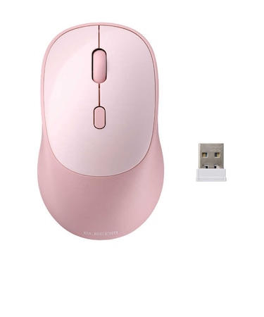 エレコム　マウス Bluetooth 無線 2.4GHz両対応 静音 ワイヤレスマウス 4ボタン Mサイズ Windows Mac iPad 対応 OSMOD ピンク MMY20MBSXPN